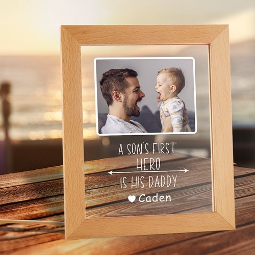 Dad Photo Plaque Night Light