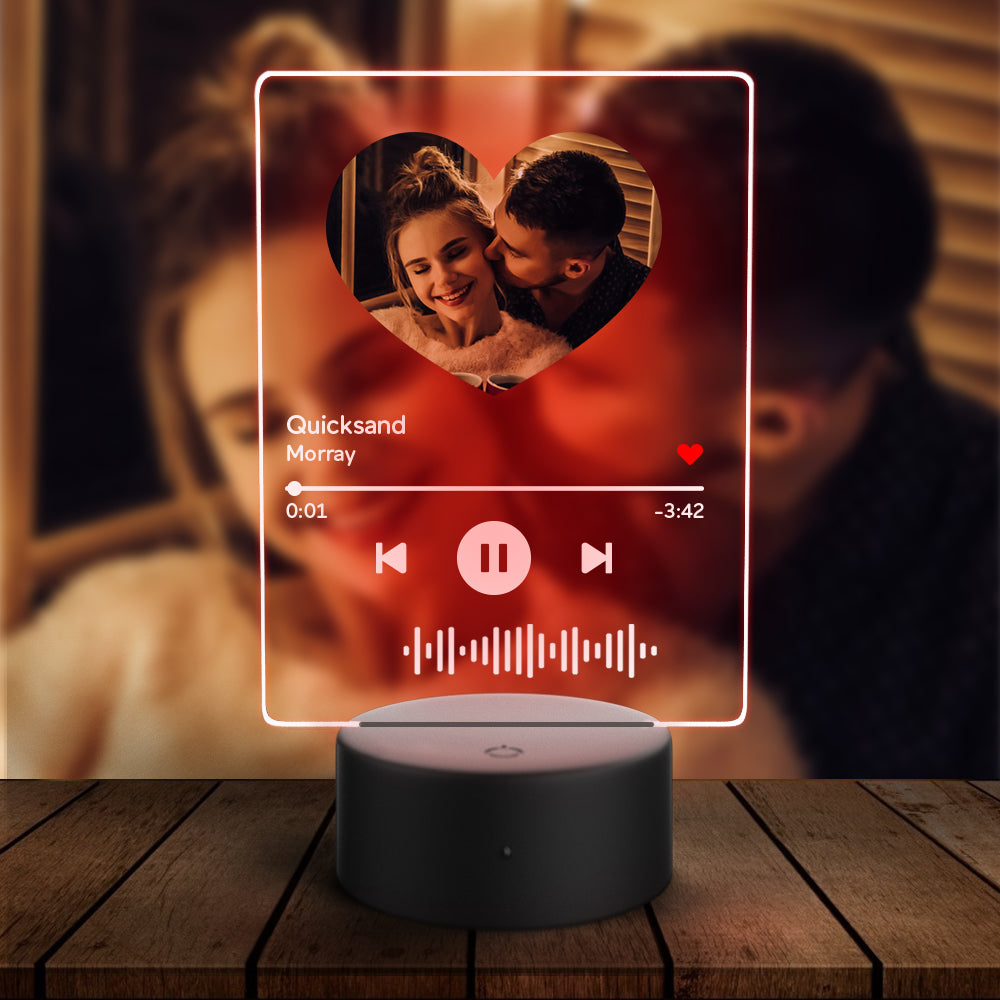 Scannable Heart Code Night Light