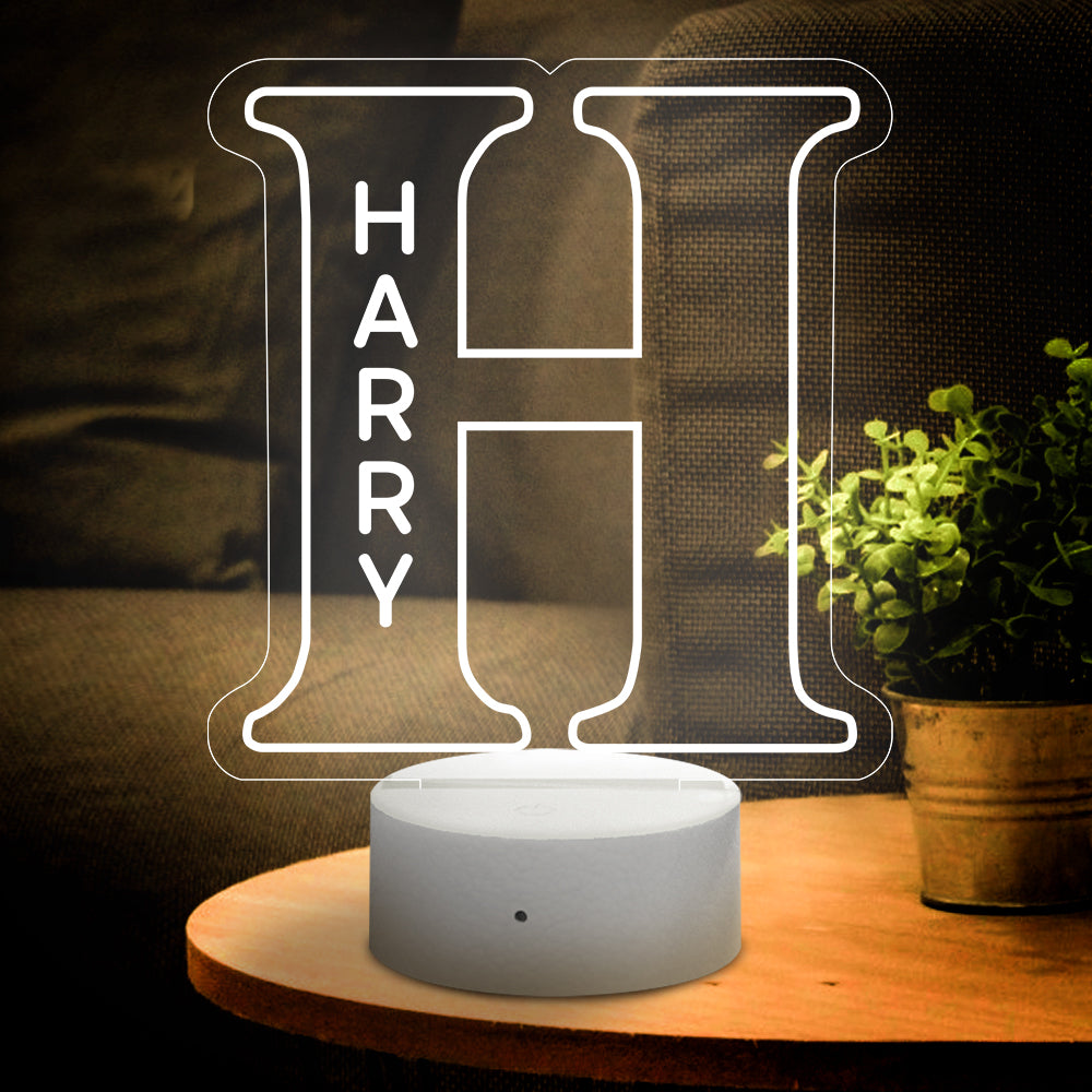 Letter Name Night Light