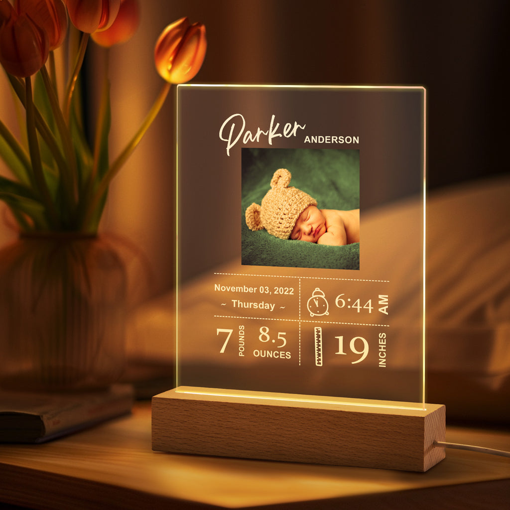 Baby Birth Info Night Light