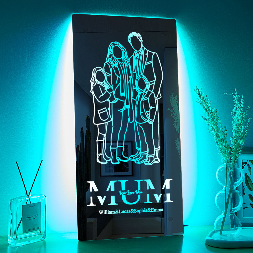 Silhouette Photo Mirror Light