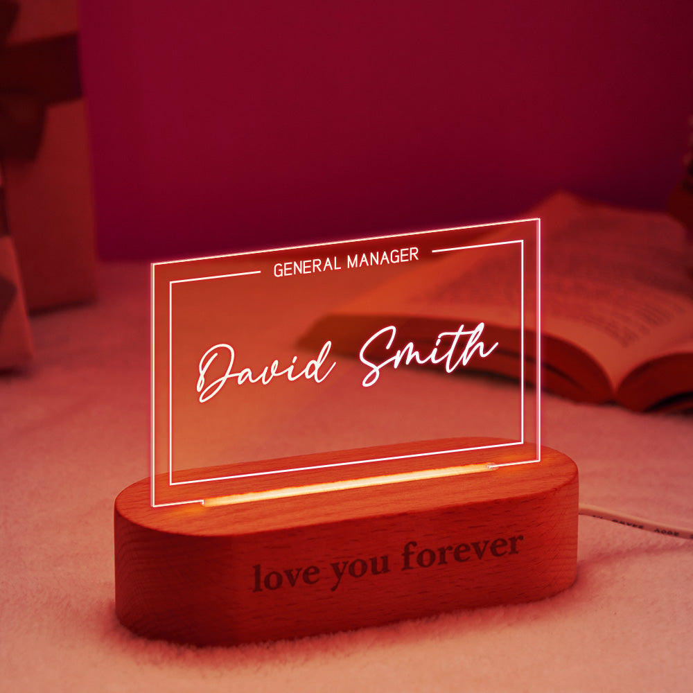 Office Name Sign Night Light