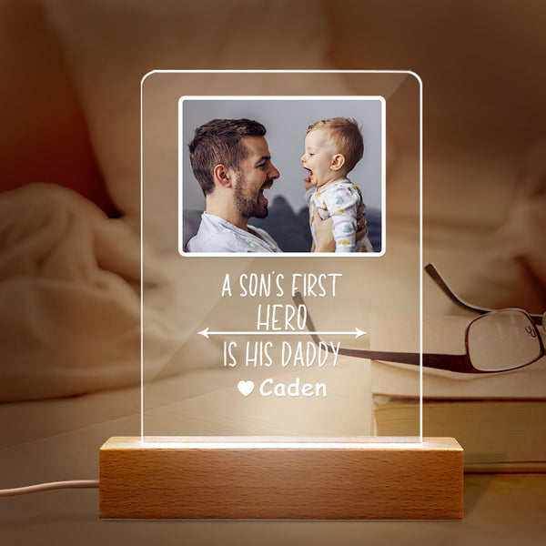 Dad Photo Plaque Night Light