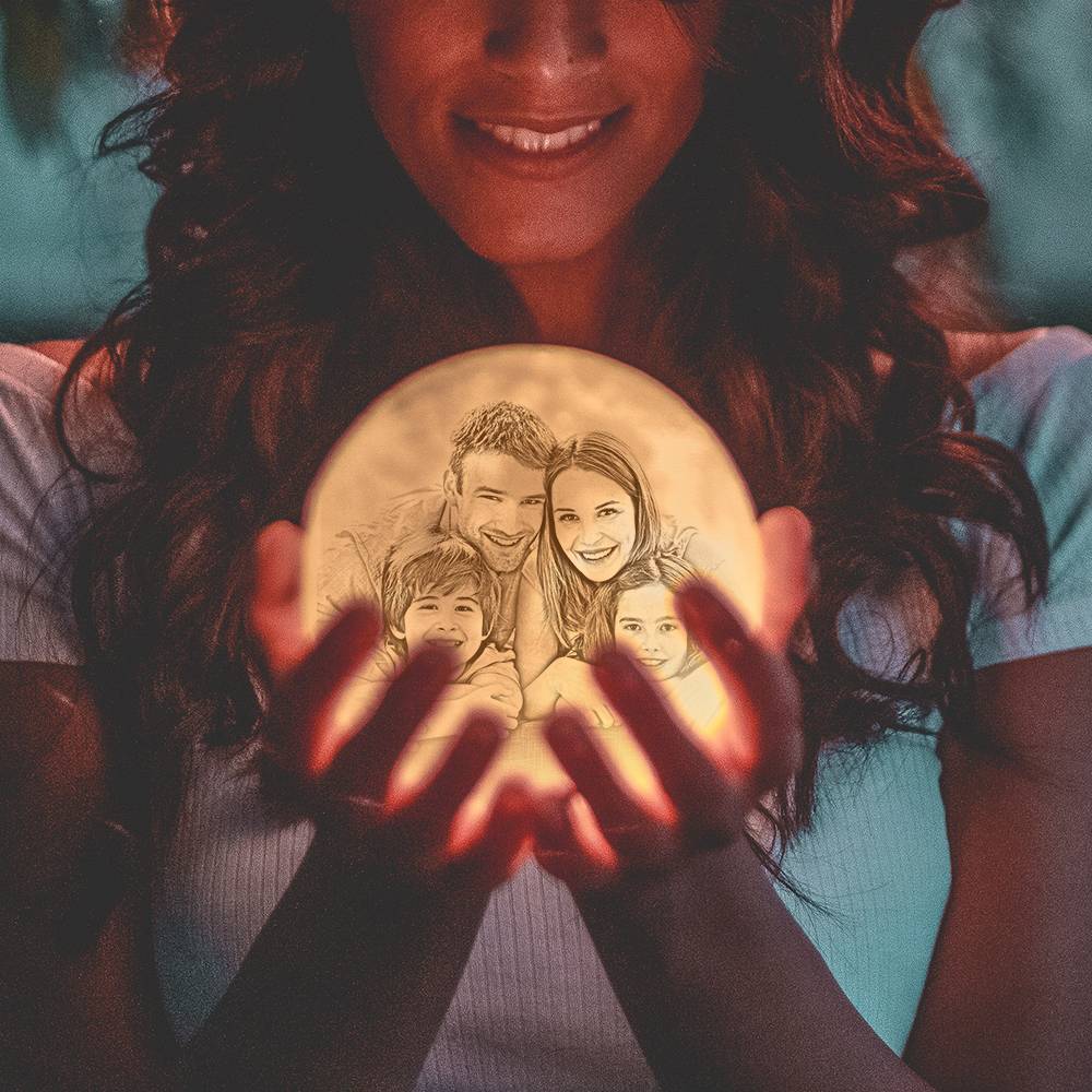 3D Photo Moon Lamp