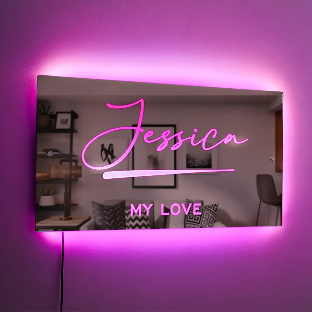 Personalized Name Mirror Light