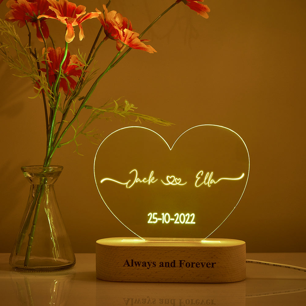 Heart Name & Date Night Light