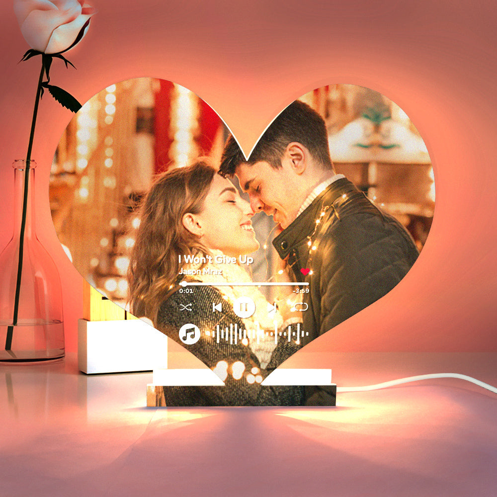 Music Code Heart Night Light