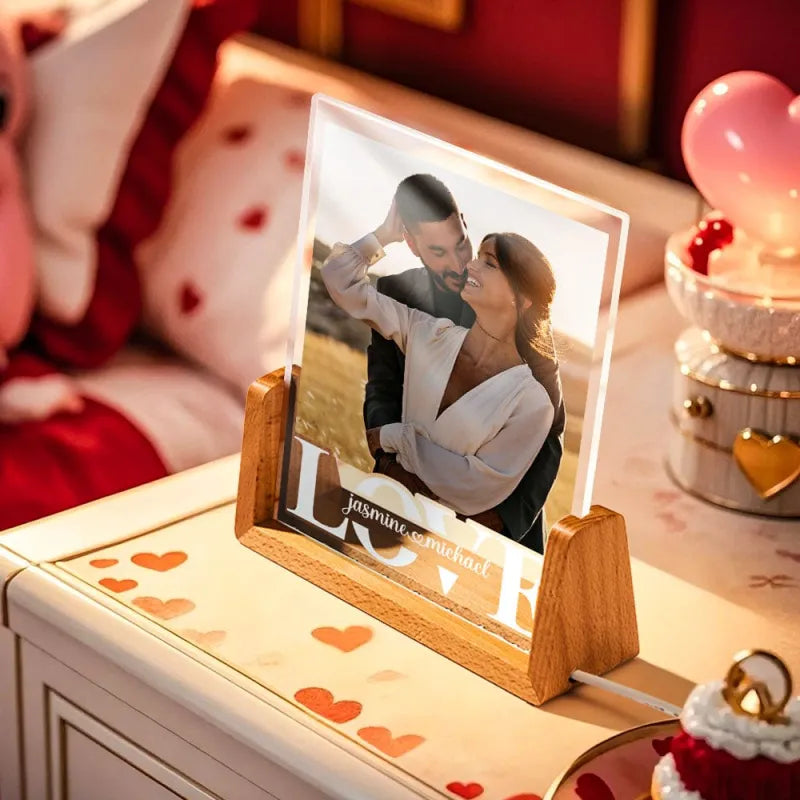 Couple Photo Collage Night Light