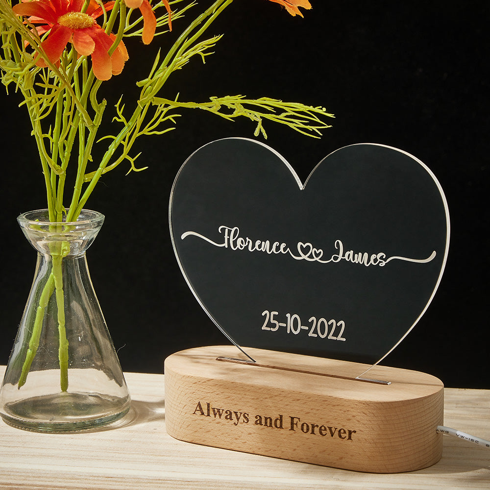 Heart Name & Date Night Light