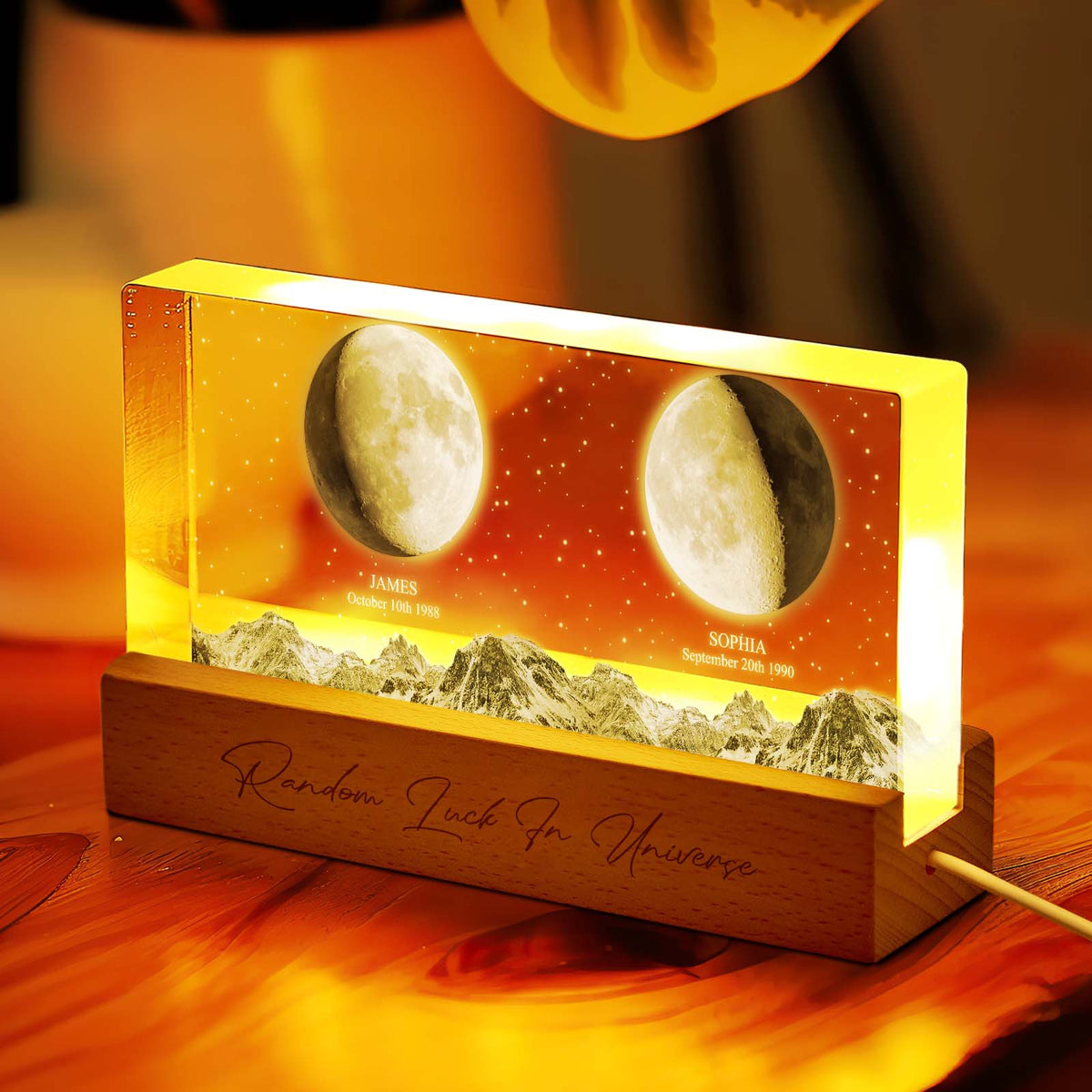 Personalized Moon Phase Night Light