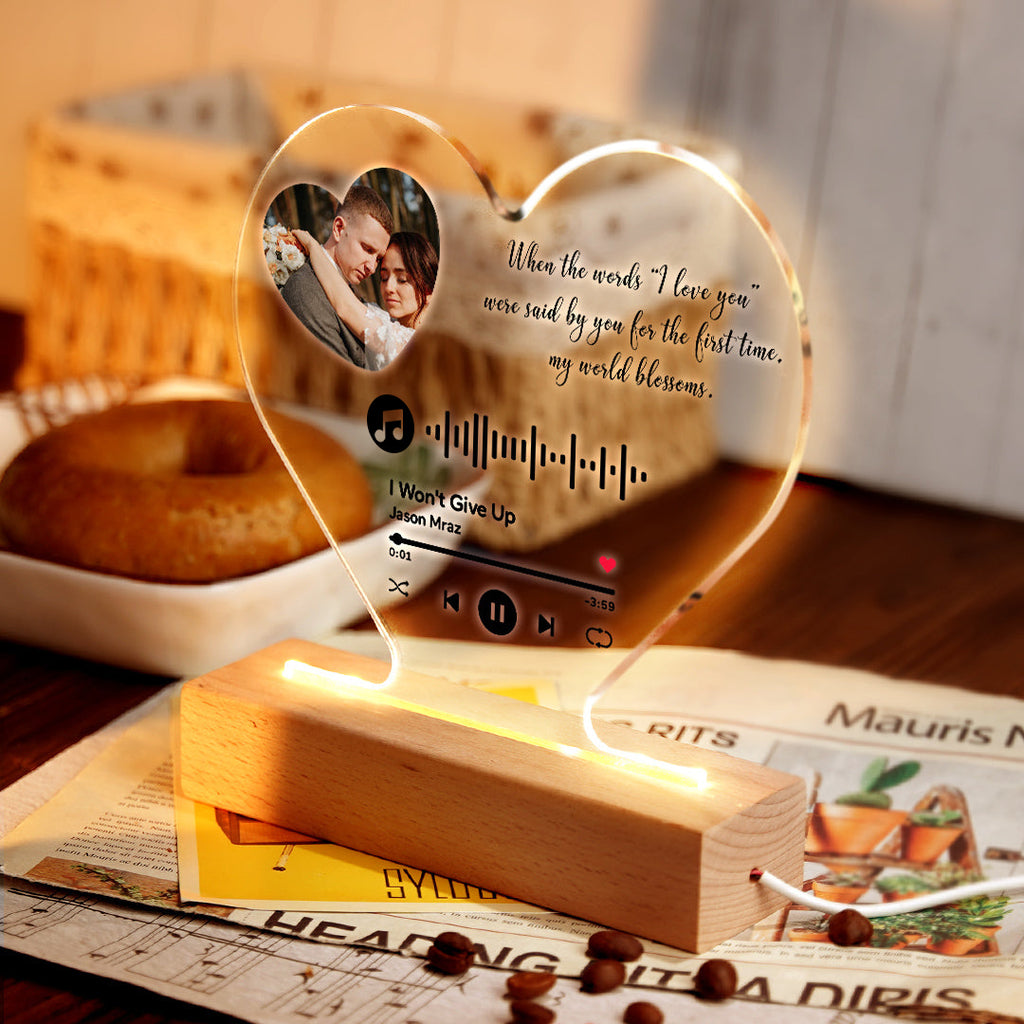 Heart-Shaped Code Night Light