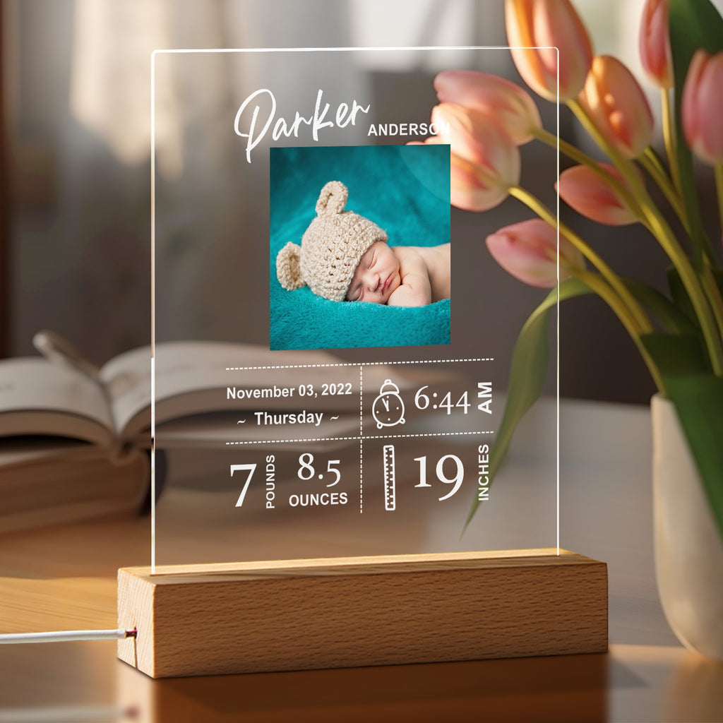 Baby Birth Info Night Light