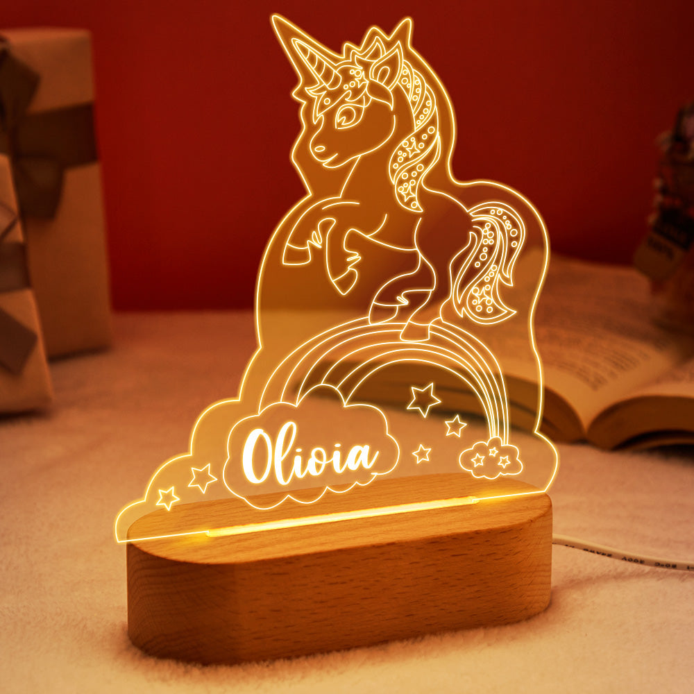 Unicorn Name Night Light