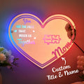 Mom Puzzle Piece Mirror Light
