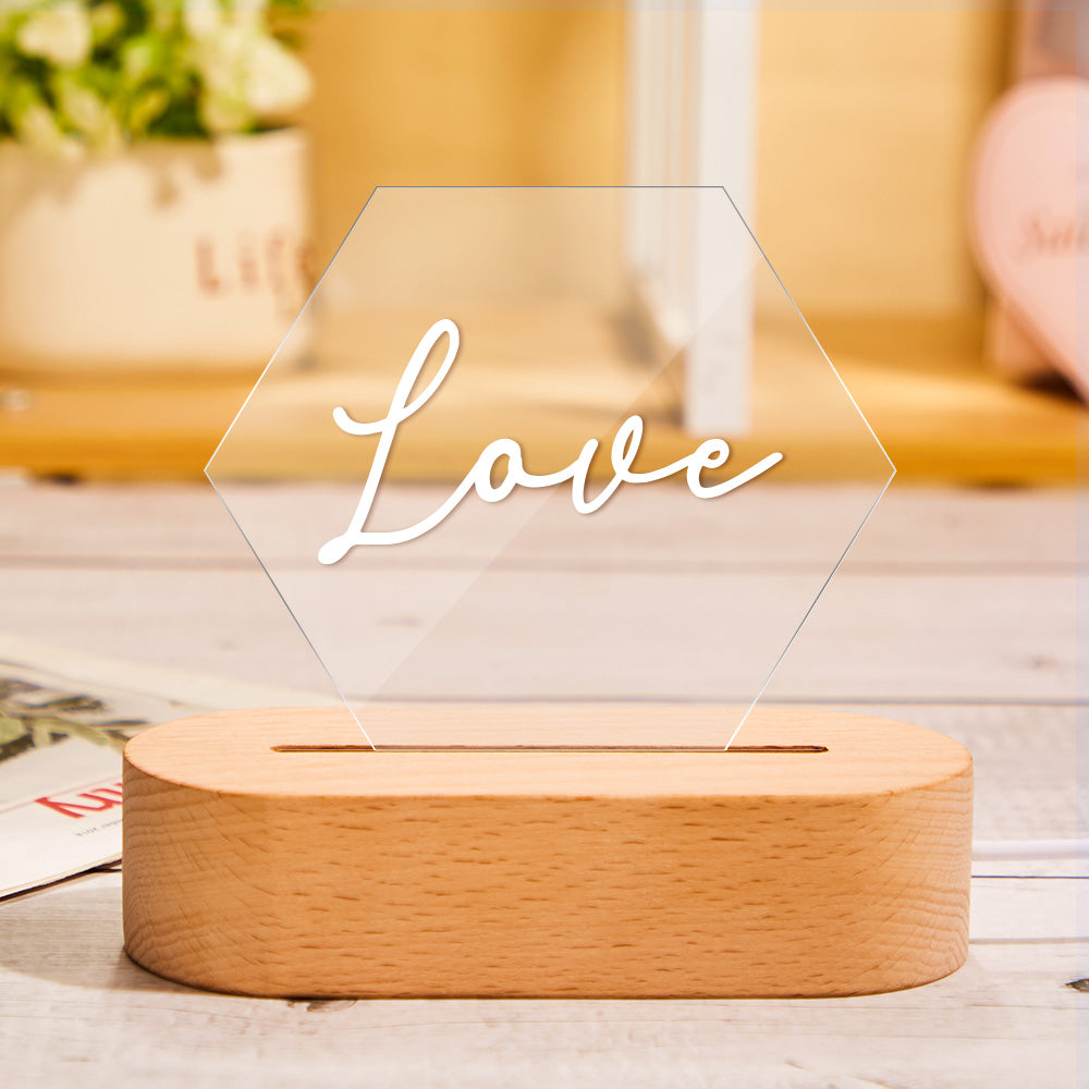 Hexagon Name Night Light