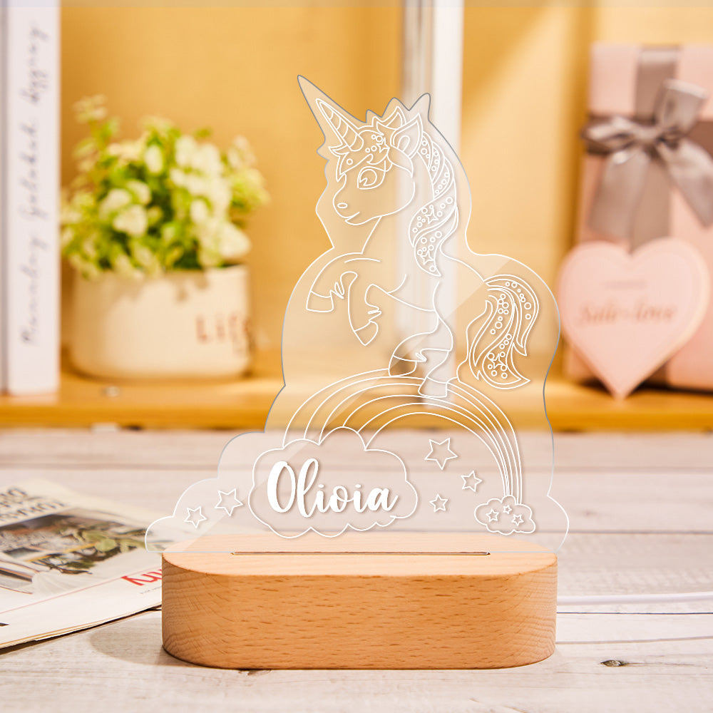 Unicorn Name Night Light