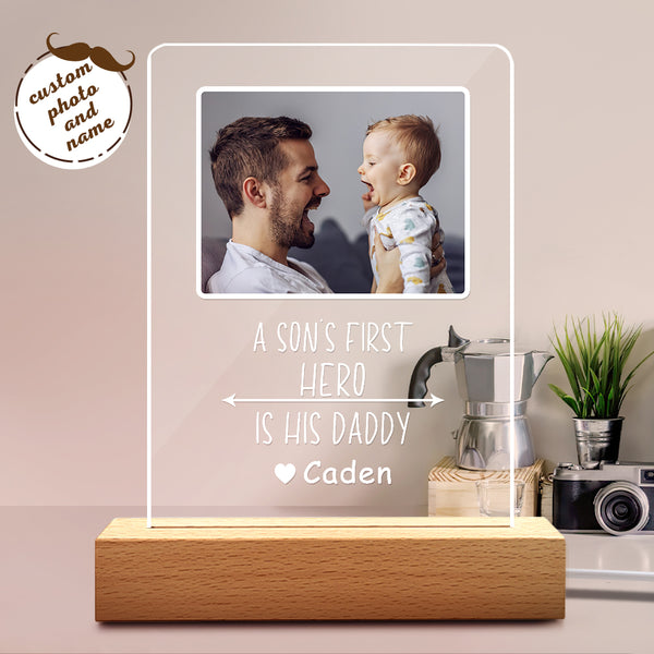 Dad Photo Plaque Night Light
