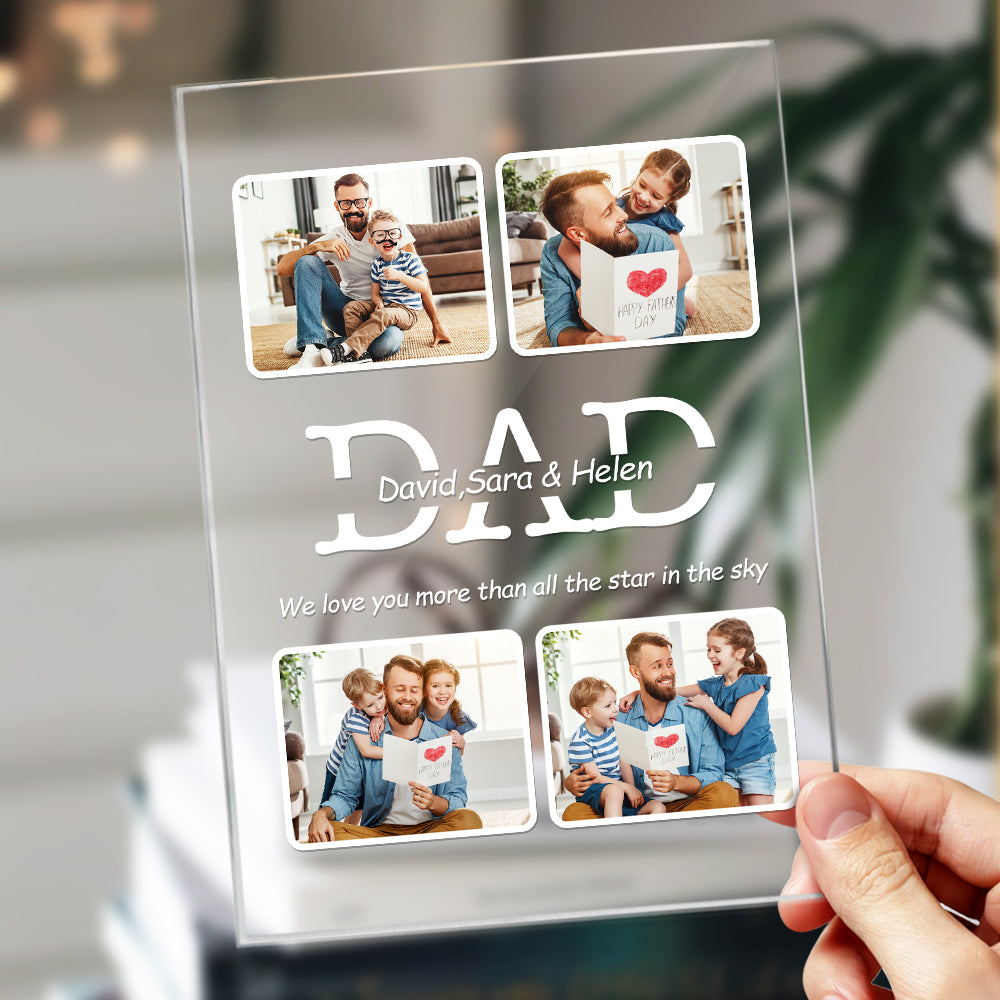 Dad Star Photo Night Light