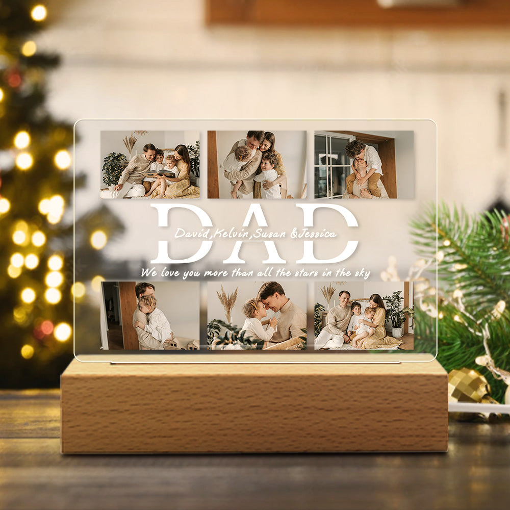 Dad Photo Collage Night Light