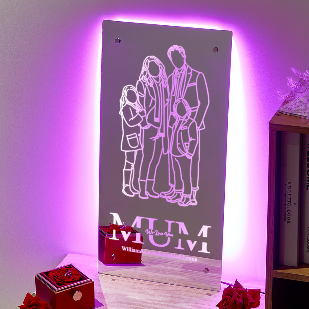 Silhouette Photo Mirror Light