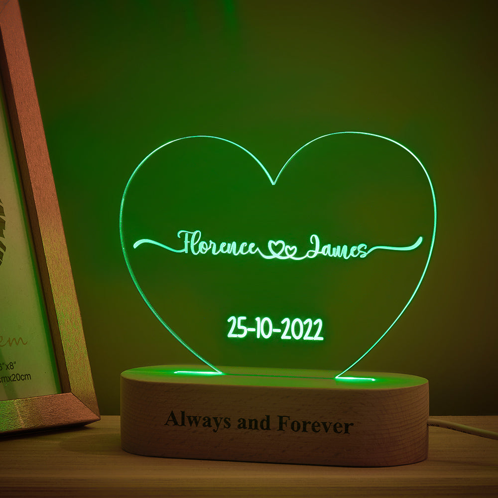 Heart Name & Date Night Light