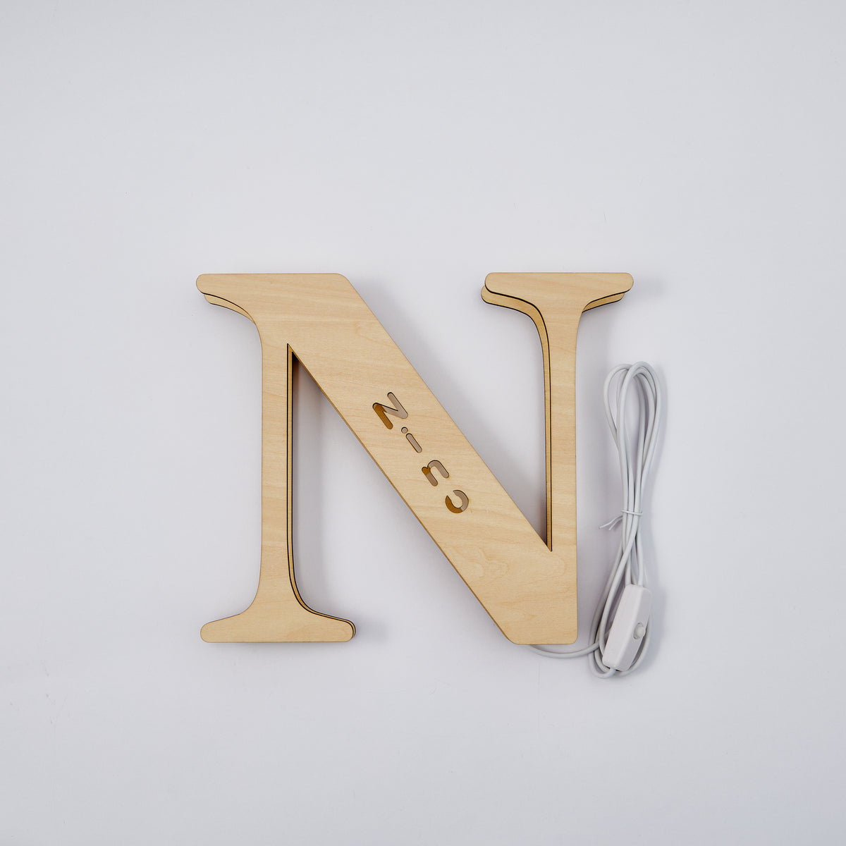 Wooden Letter Name Lamp