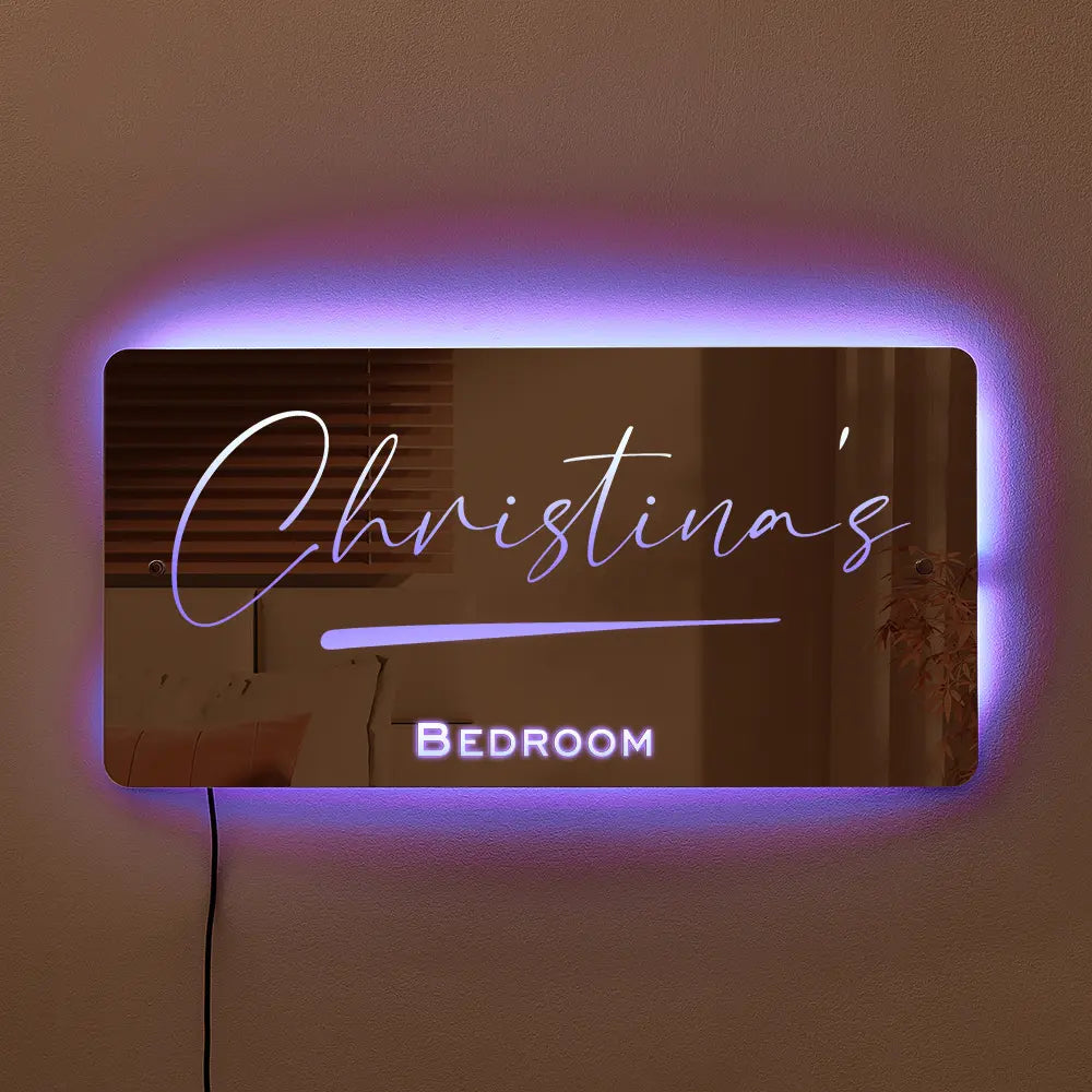 Personalized Name Mirror Light