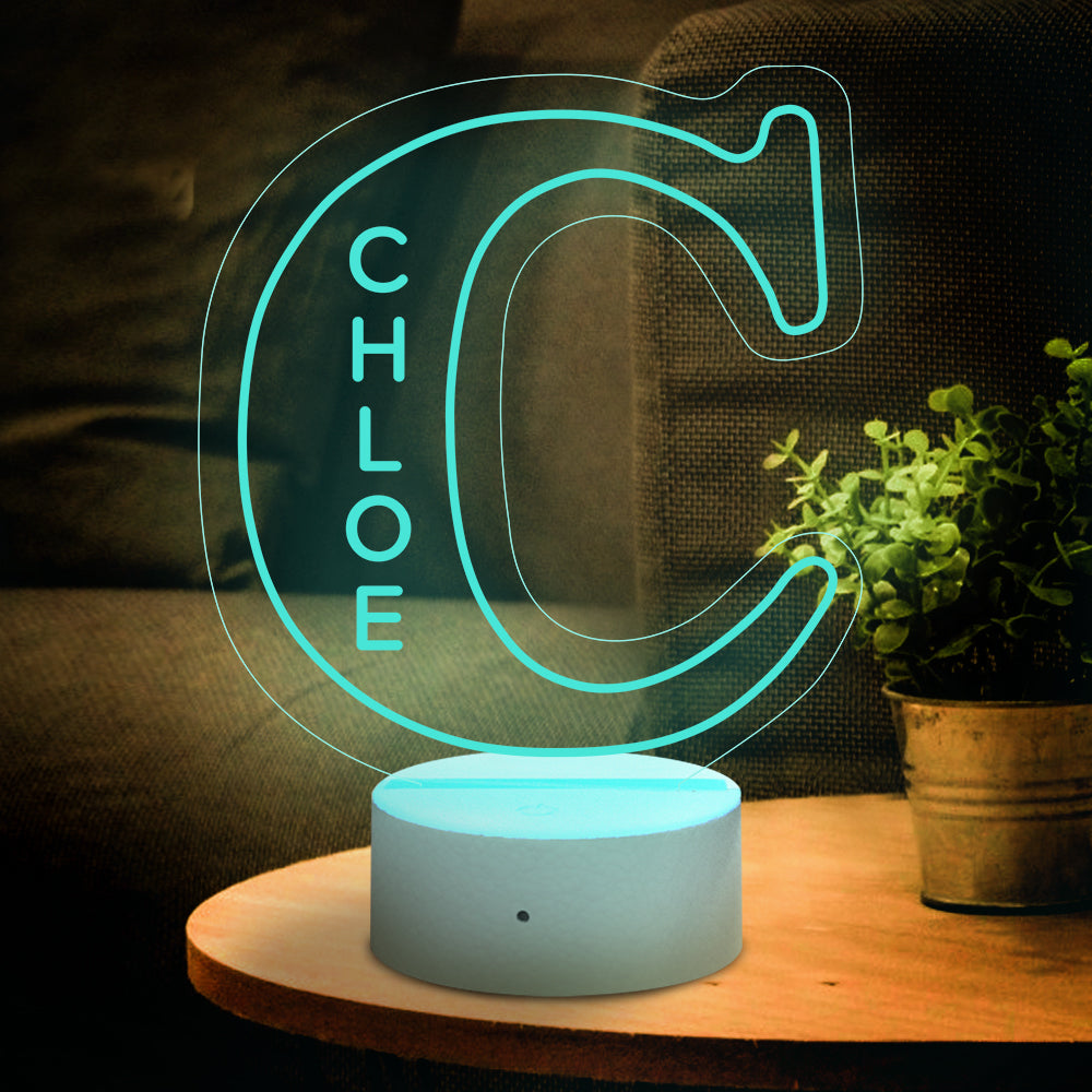 Letter Name Night Light