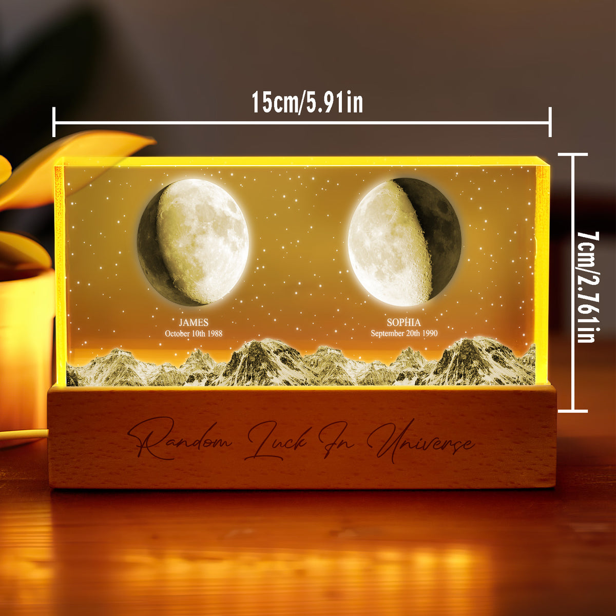 Personalized Moon Phase Night Light