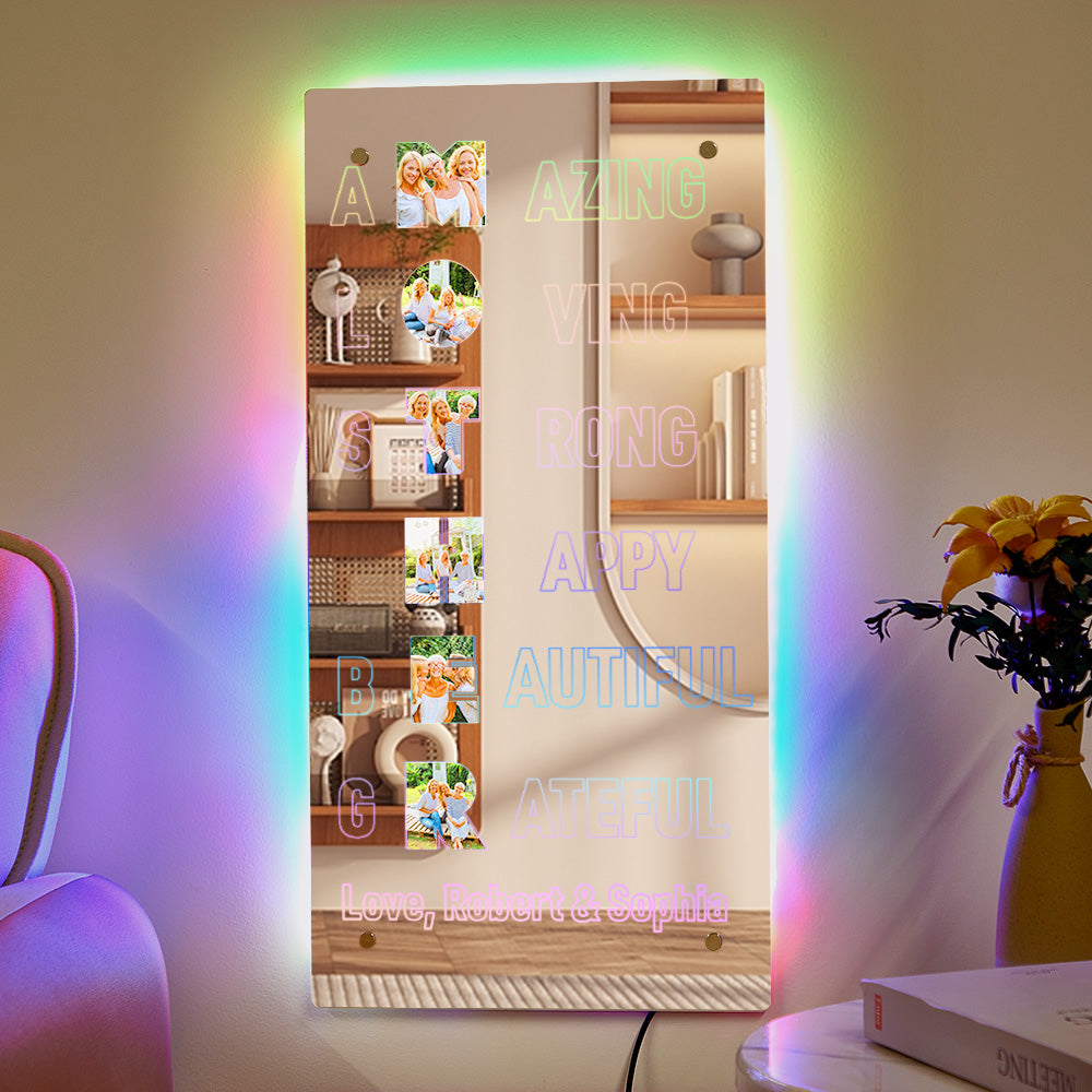 Mom Photo Mirror Light