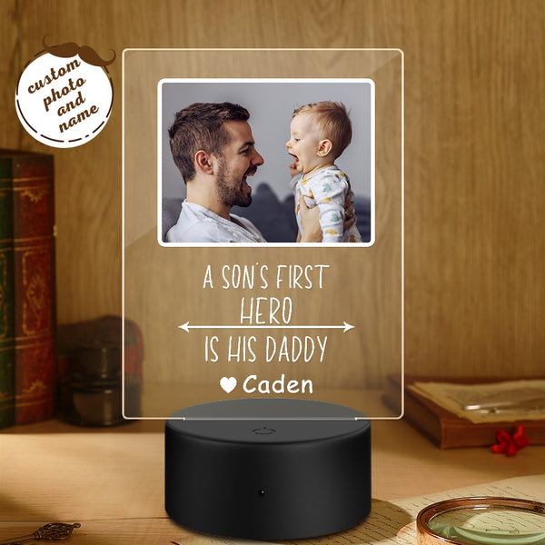 Dad Photo Plaque Night Light