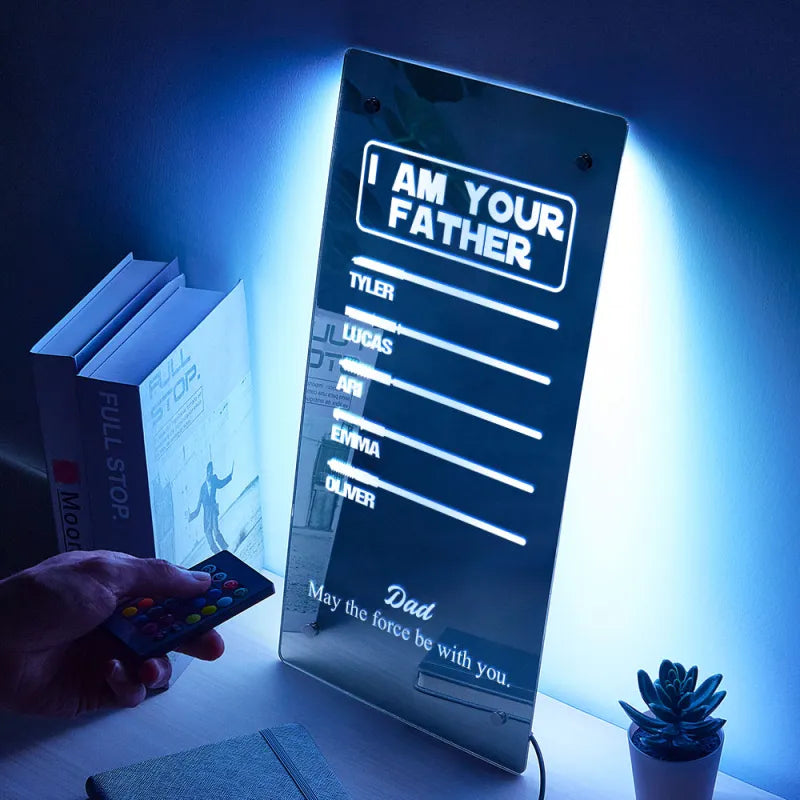 Father Lightsaber Mirror Lamp