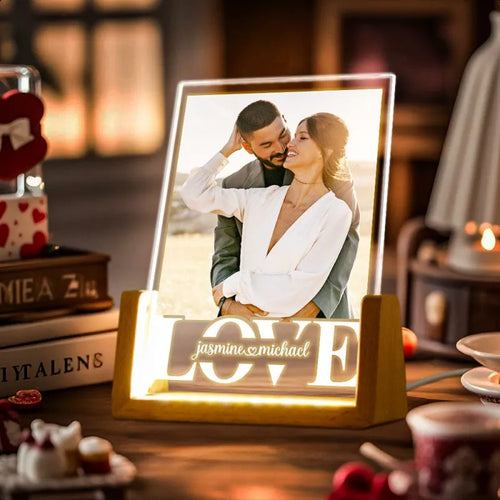 Couple Photo Collage Night Light