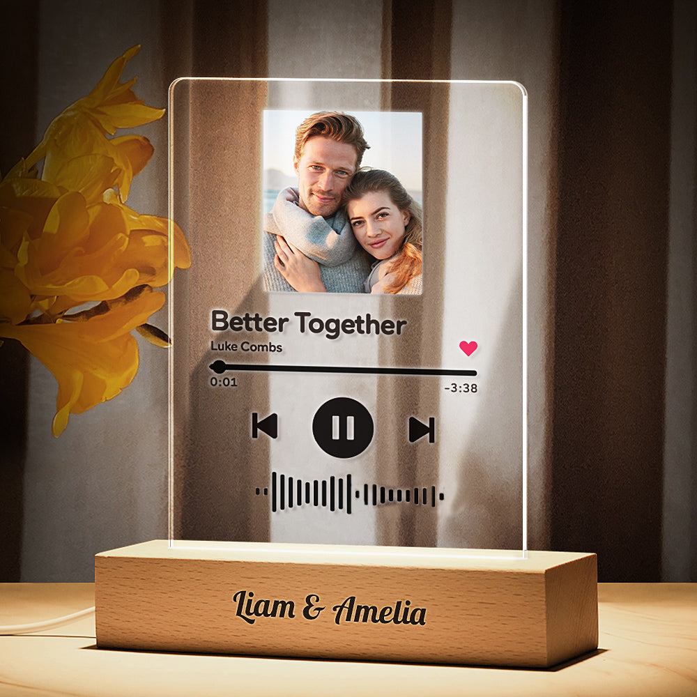 Scannable Song Wooden Night Light