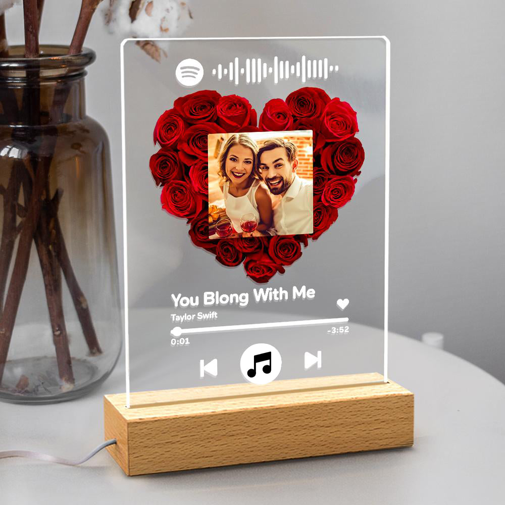 Personalized Rose Night Light