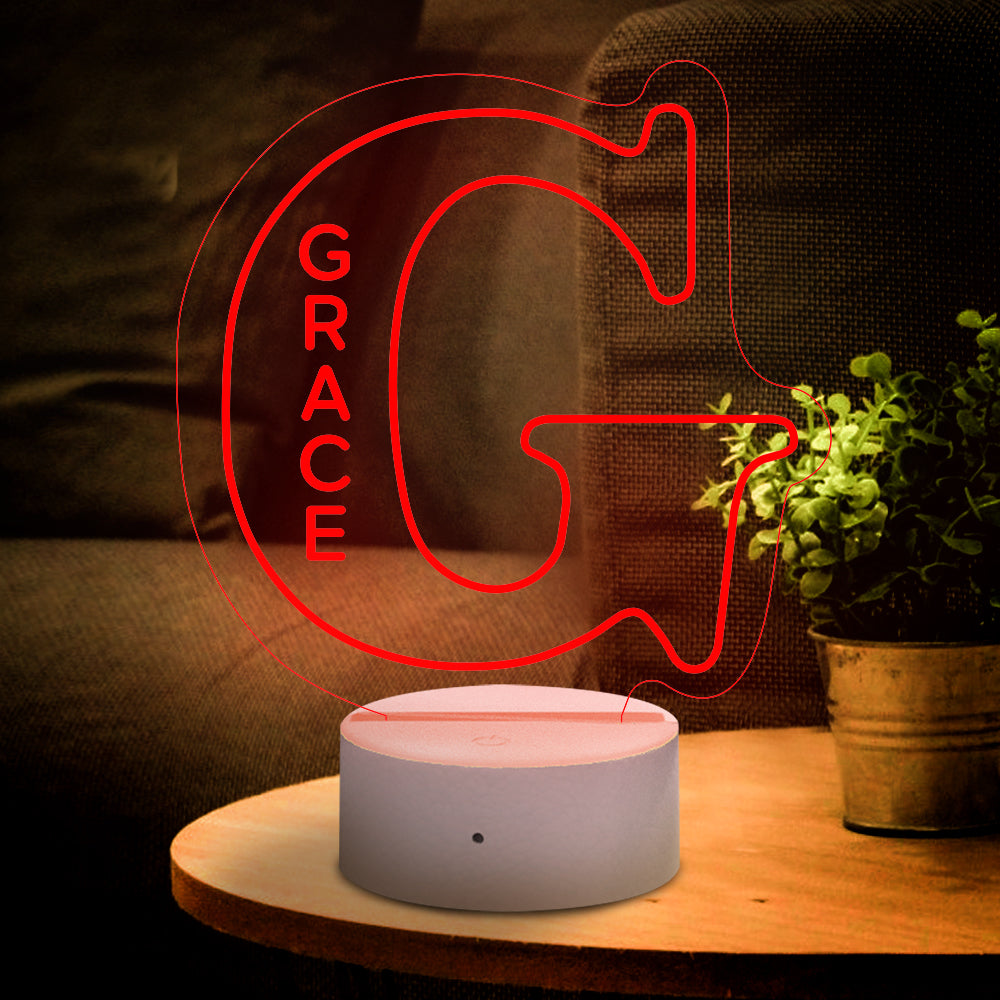 Letter Name Night Light