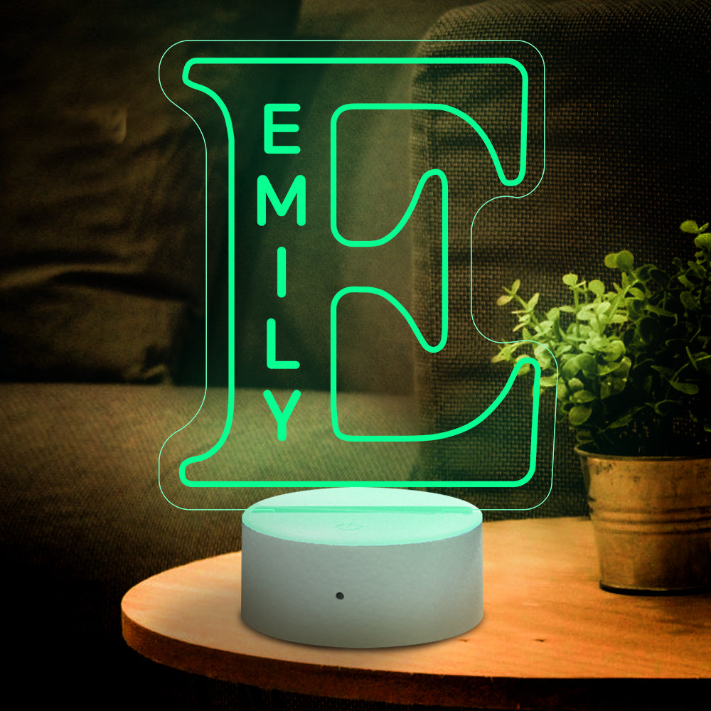 Letter Name Night Light