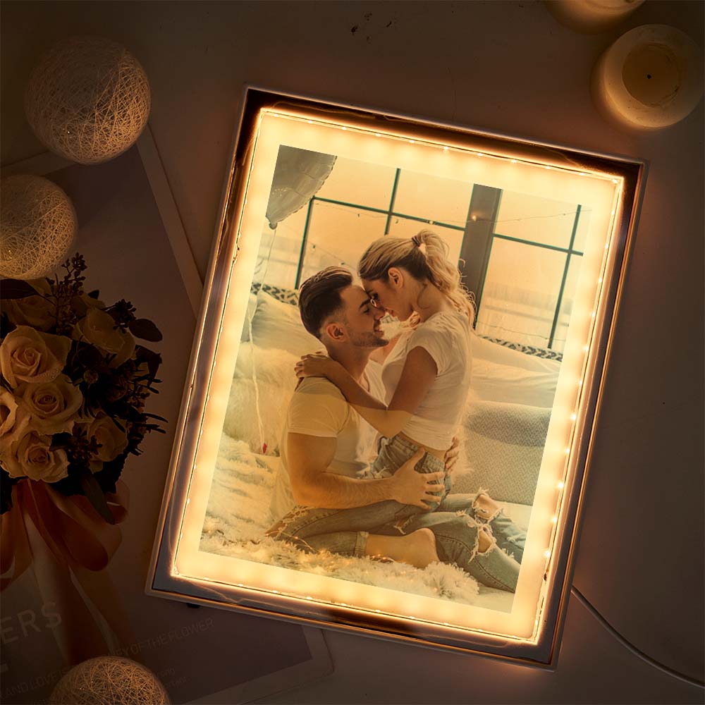 Photo Frame Mirror Night Light