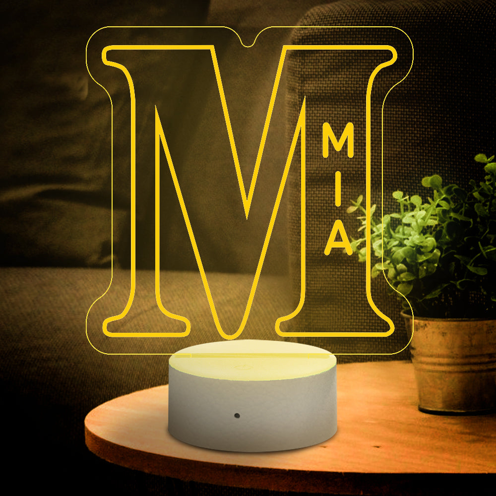 Letter Name Night Light