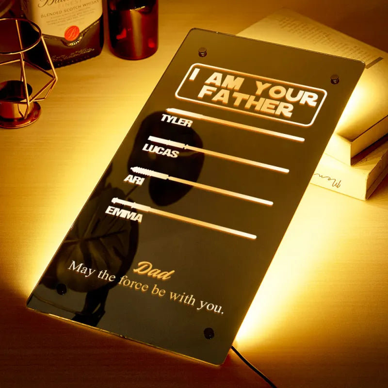 Father Lightsaber Mirror Lamp