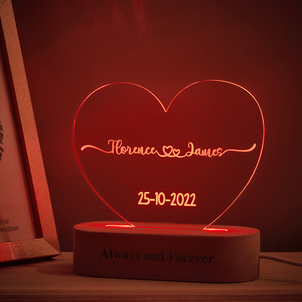 Heart Name & Date Night Light