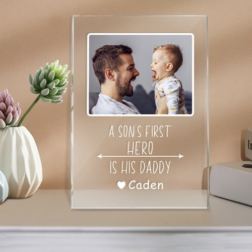 Dad Photo Plaque Night Light