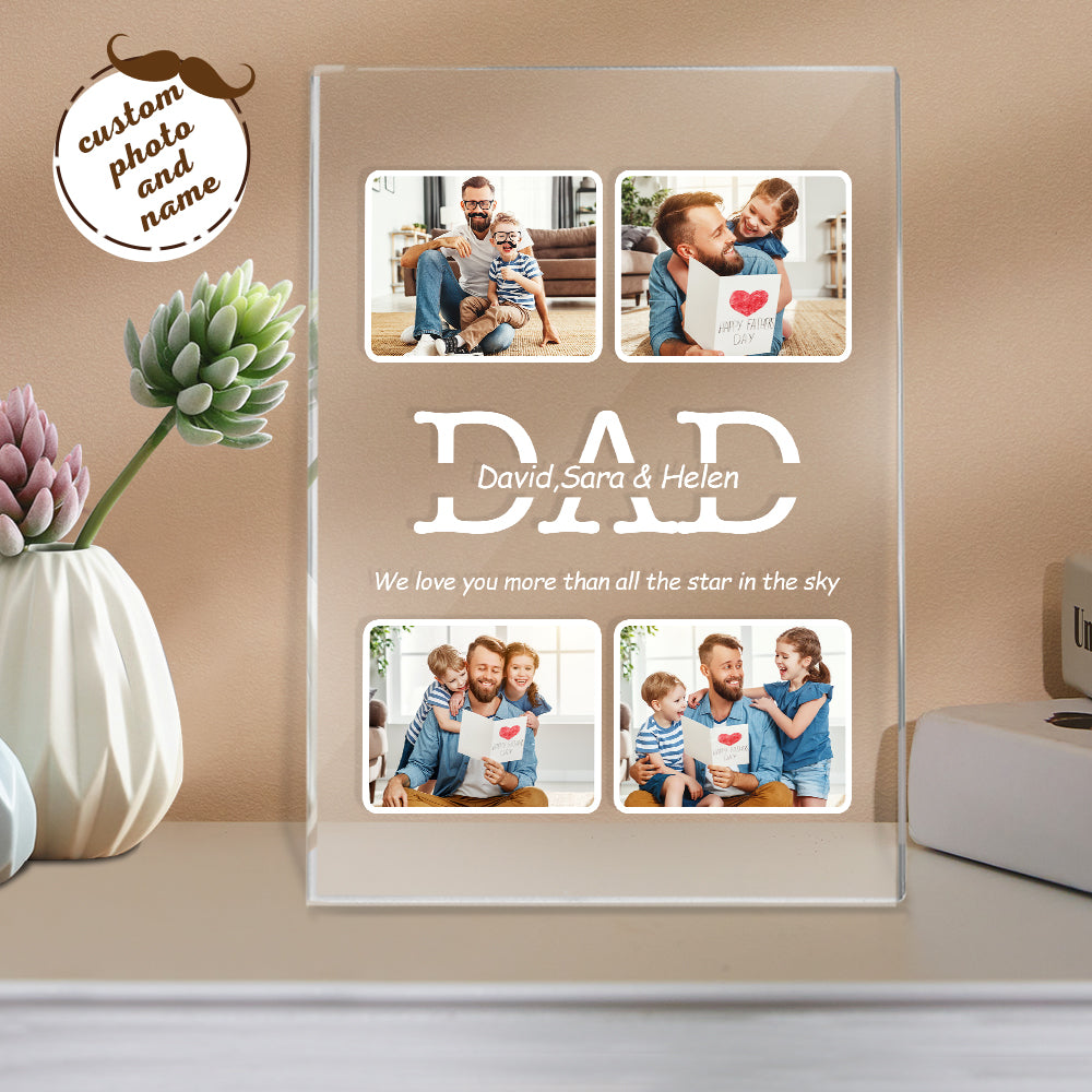 Dad Star Photo Night Light