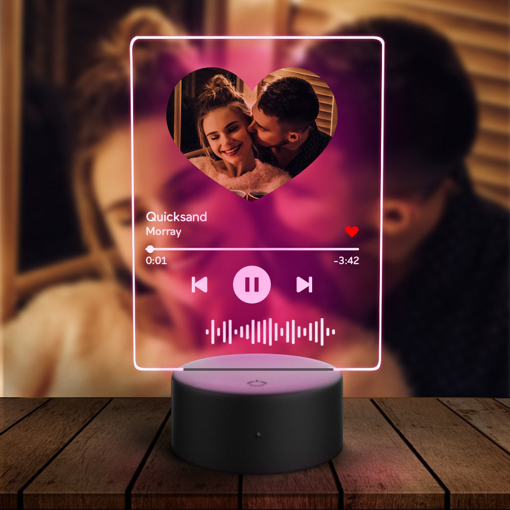 Scannable Heart Code Night Light