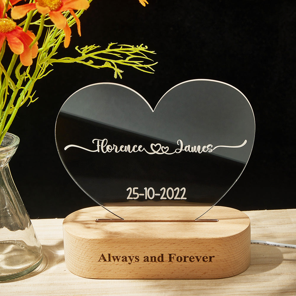 Heart Name & Date Night Light