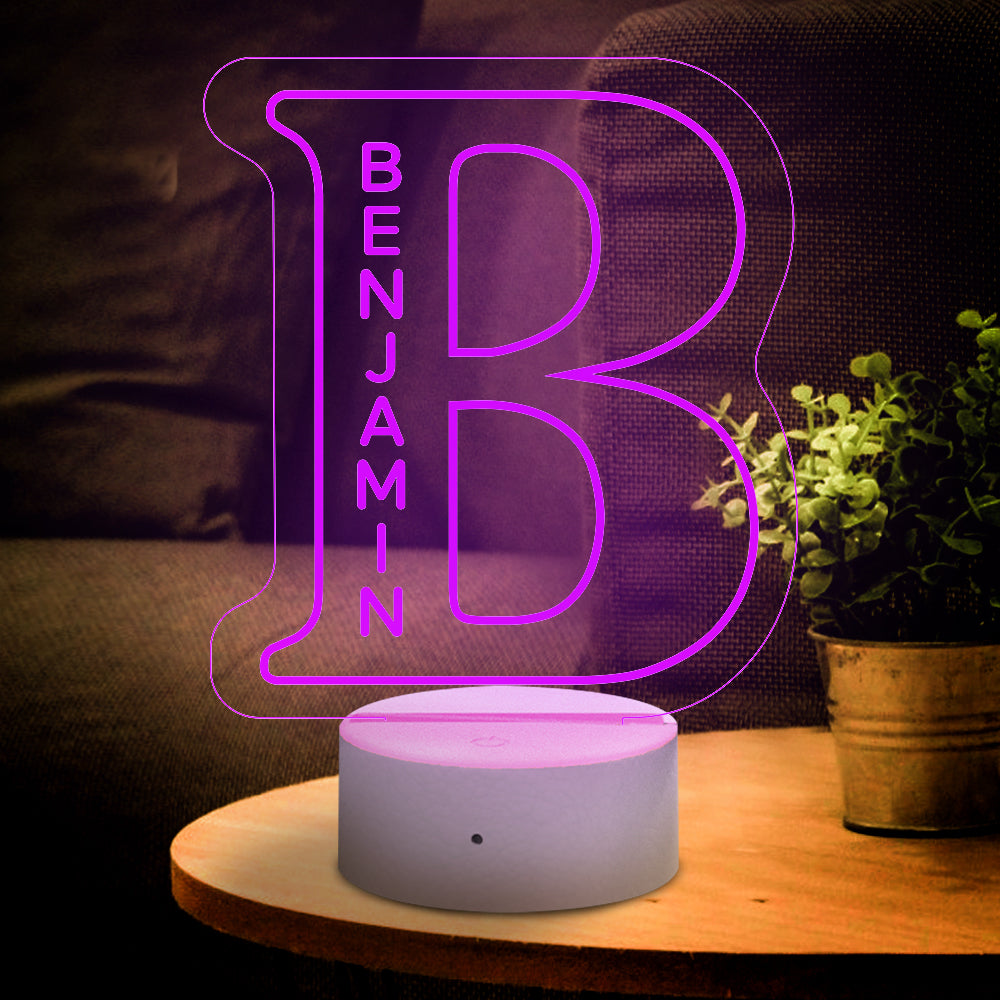 Letter Name Night Light