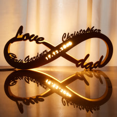 Infinity Name Wood Night Light