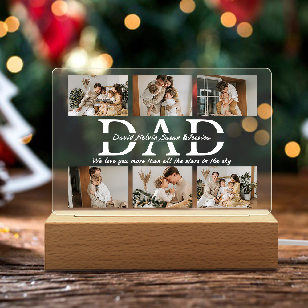 Dad Photo Collage Night Light