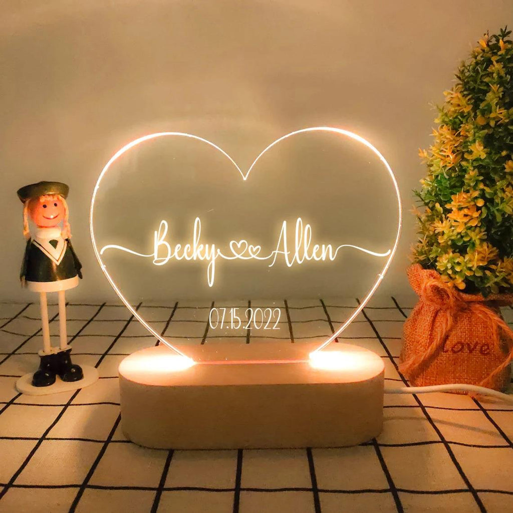 Heart Name & Date Night Light