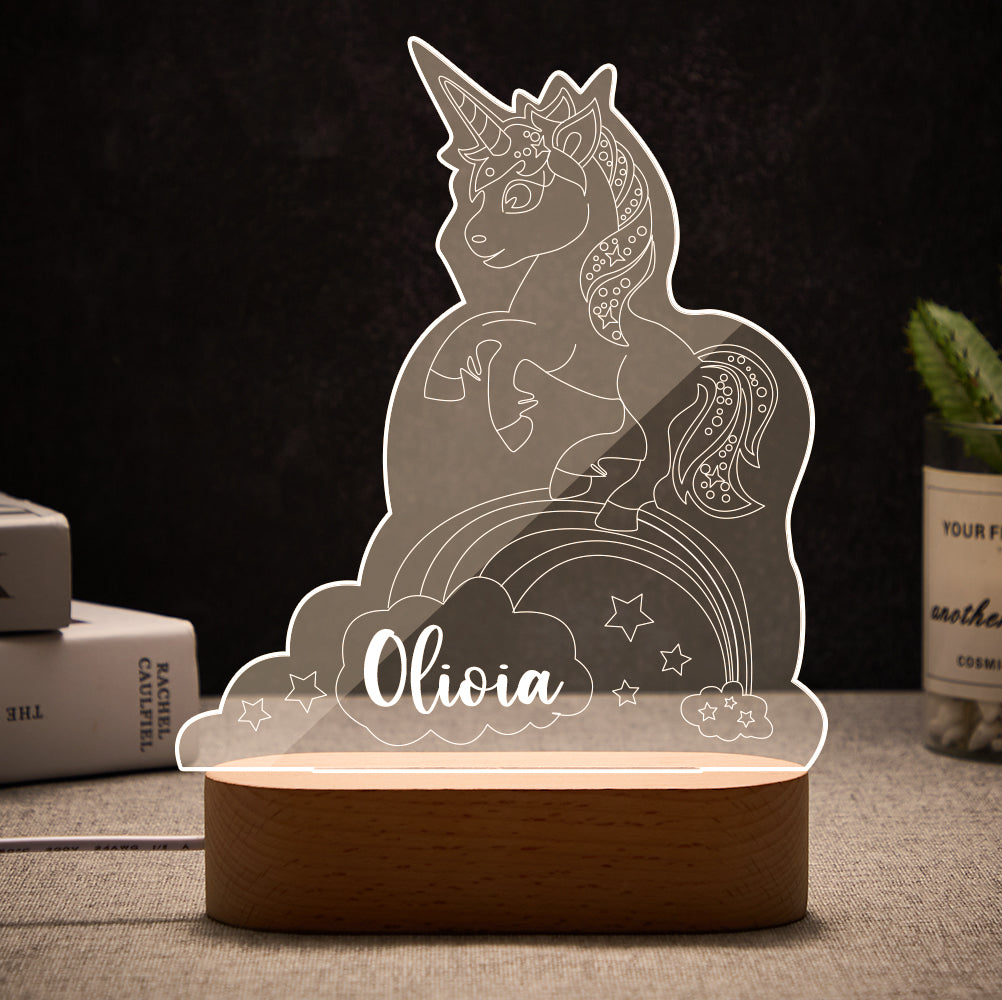 Unicorn Name Night Light